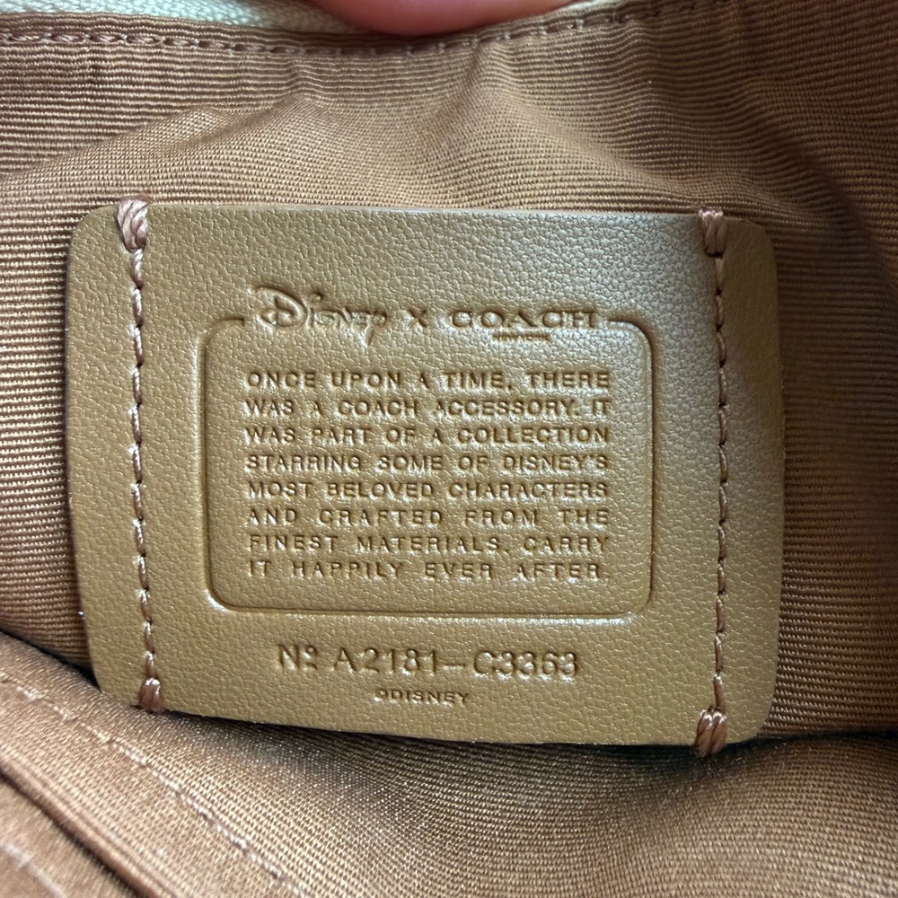 Coach x Disney Belle Small Corner Zip Leather Wristlet - Picture 7 of 7